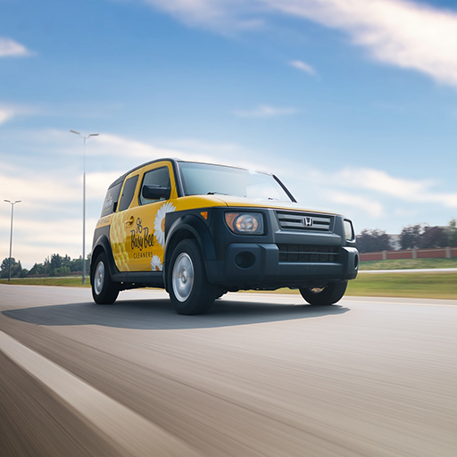 Busy Bee Shuttle SUV driving on highway